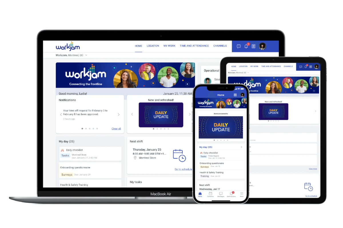 workjam app on multiple devices