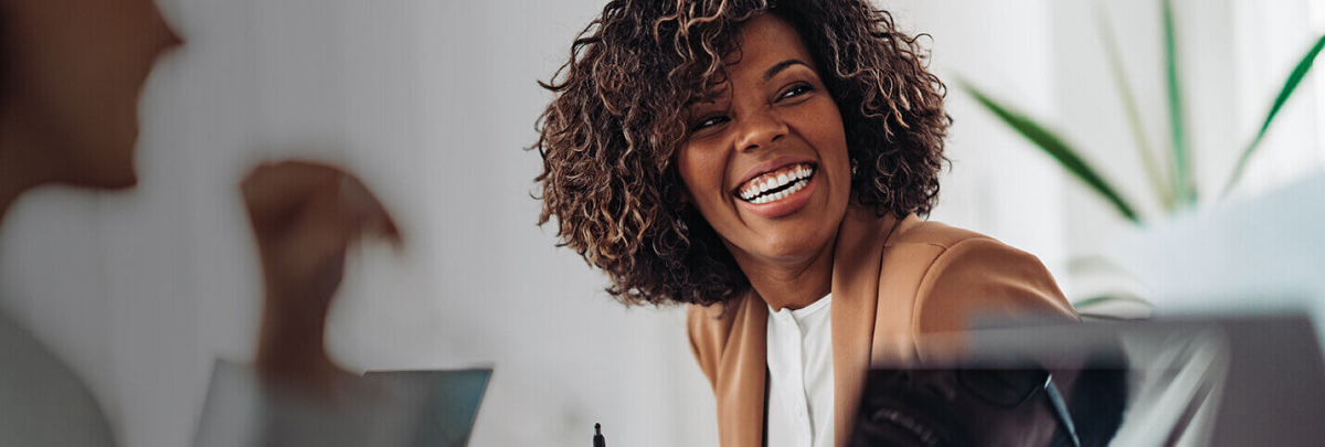 Woman smiling