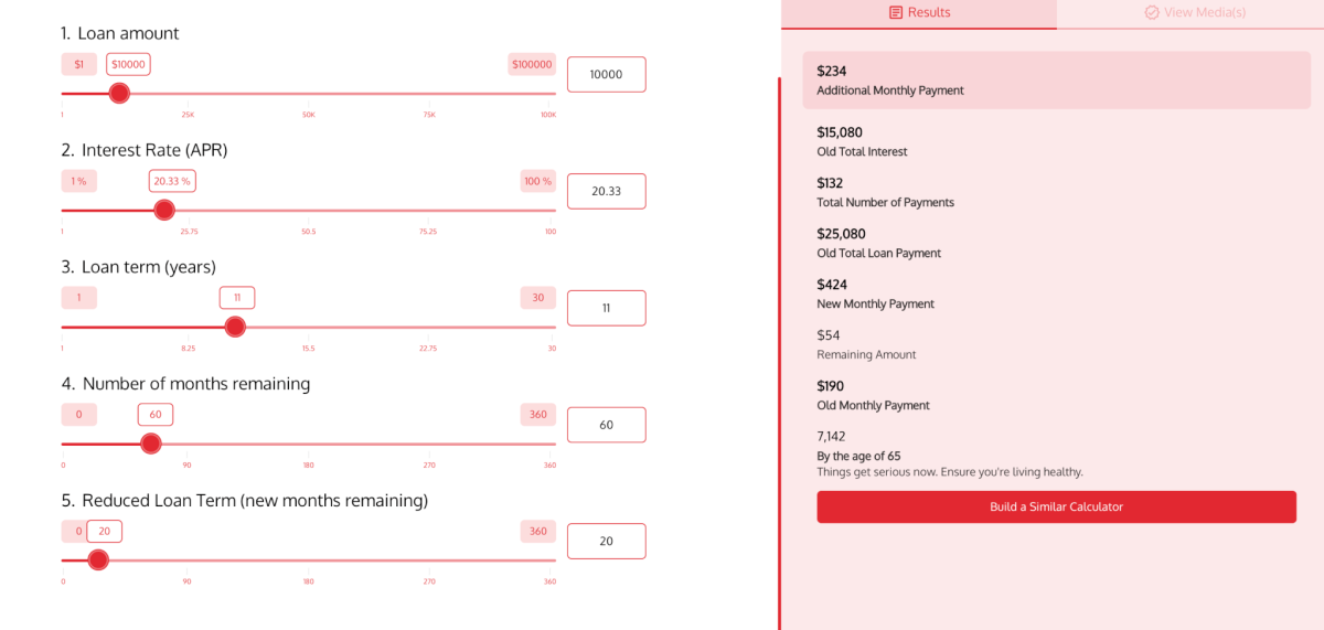Calculator builder