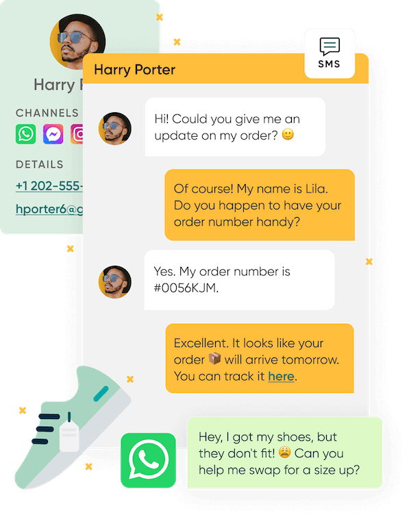 Sinch text interaction