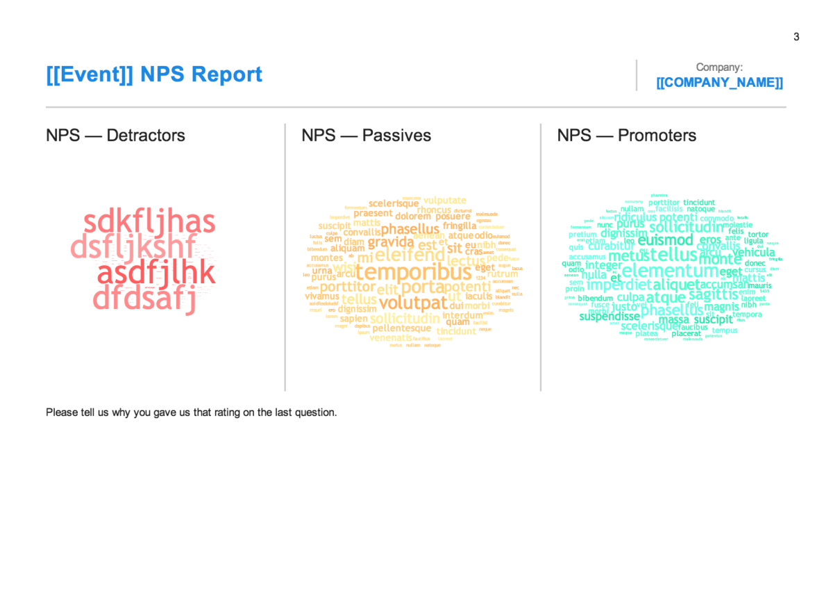 Key drivers - NPS