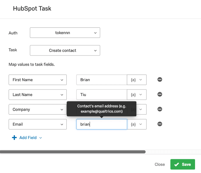 Qualtrics integration with Hubspot