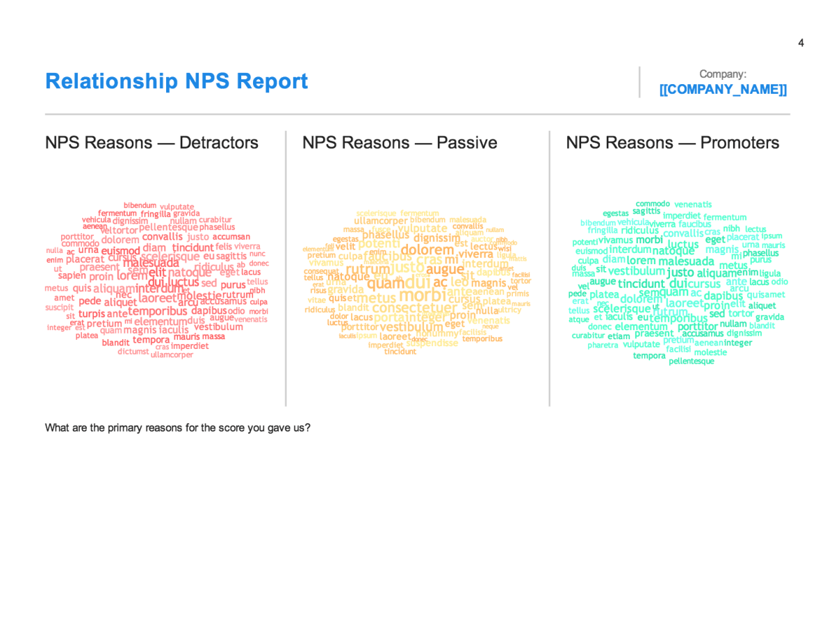 Relationship NPS Report