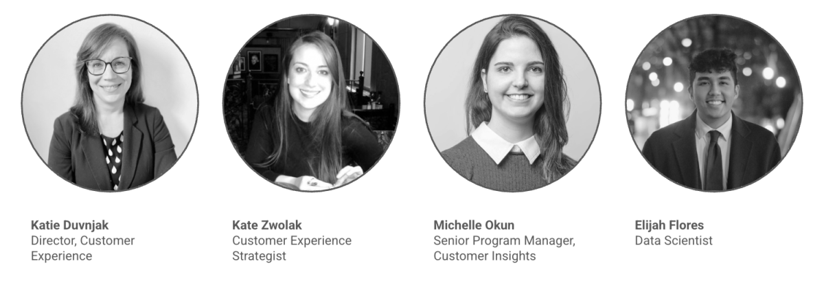 The four members of Softchoice's CX team