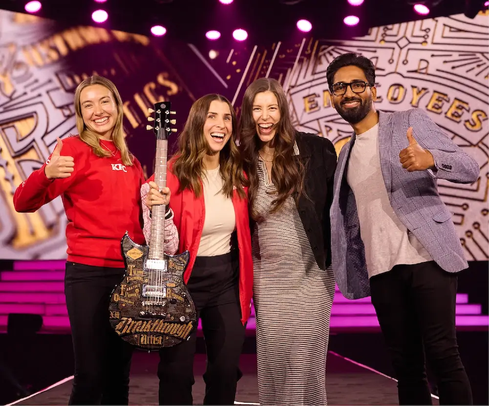 KFC winning the Breakthrough Artist Award