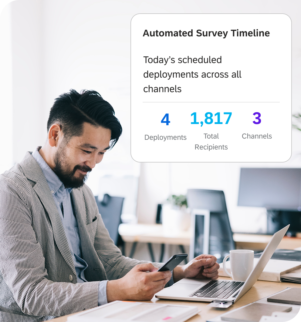 Automated survey timeline