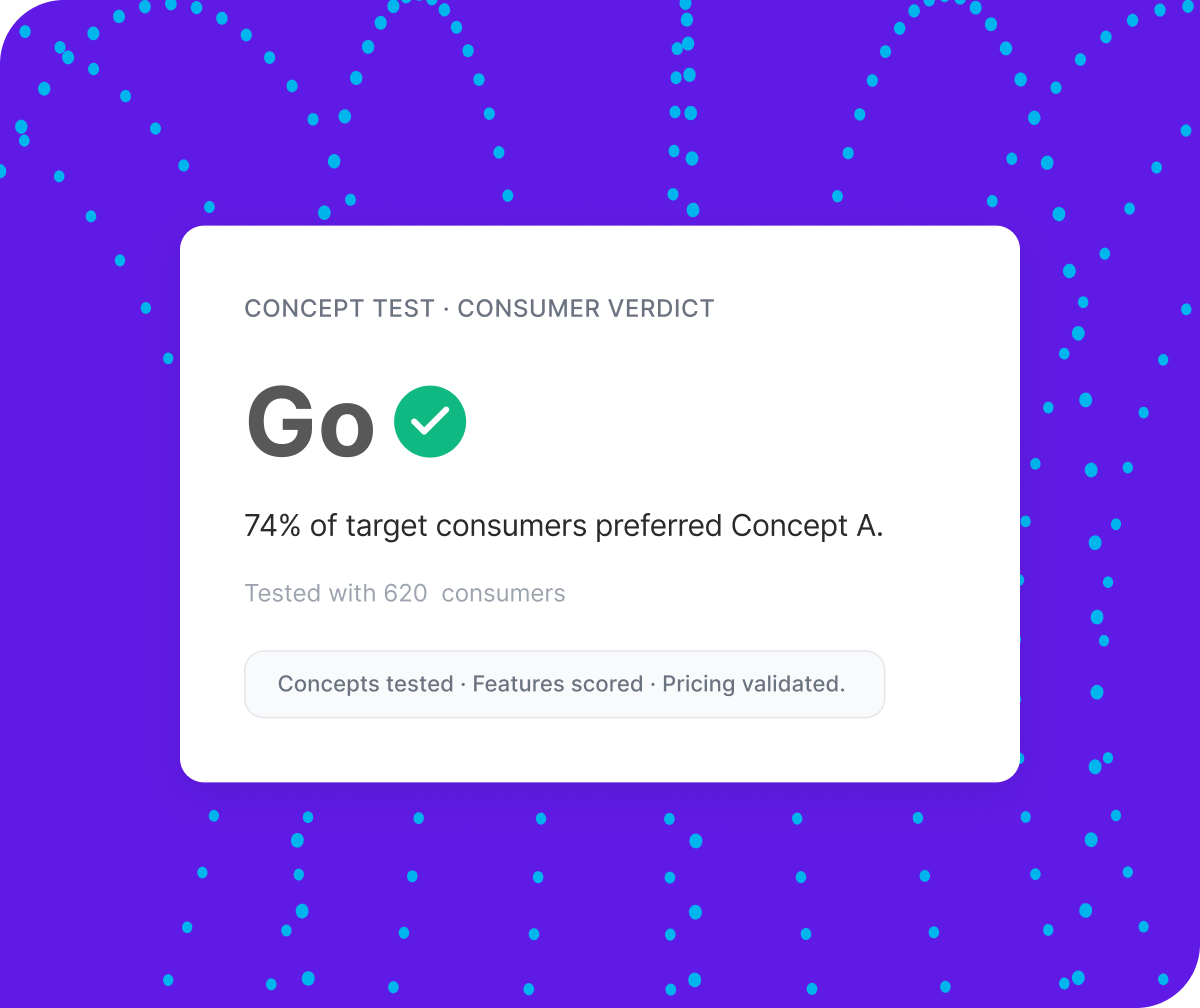 consumer verdict from a concept test