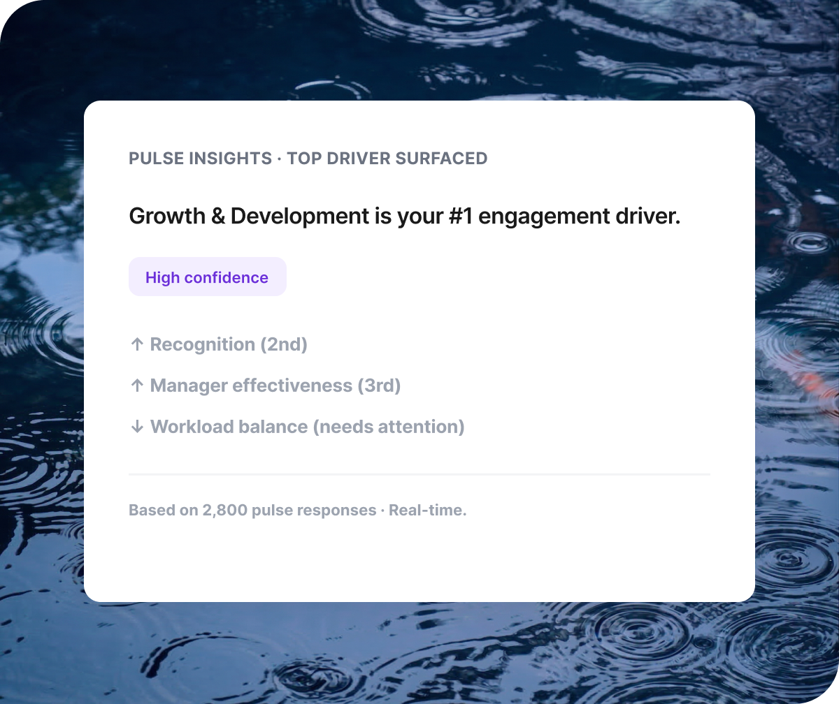 Pulse insights notification of top drivers
