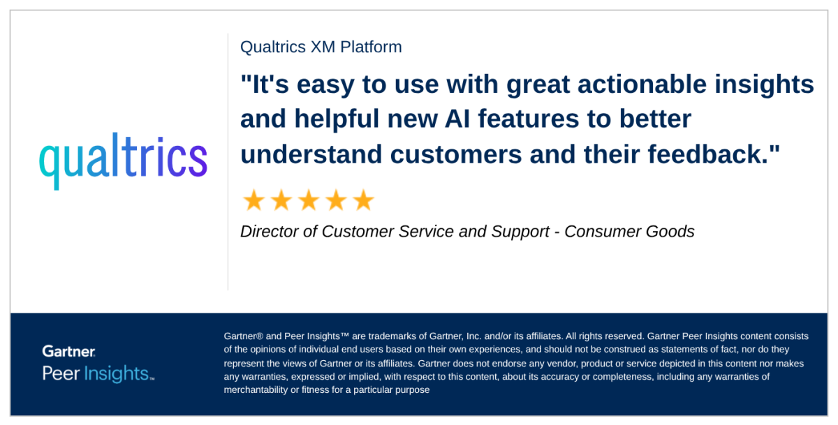 Customer testimonial from director of customer service and support for consumer goods company.