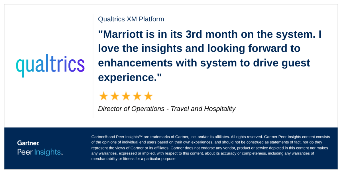 Customer testimonial from the director of operations at Marriott hotels.