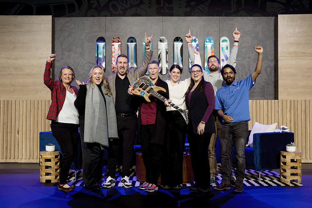 Workday accepting their award