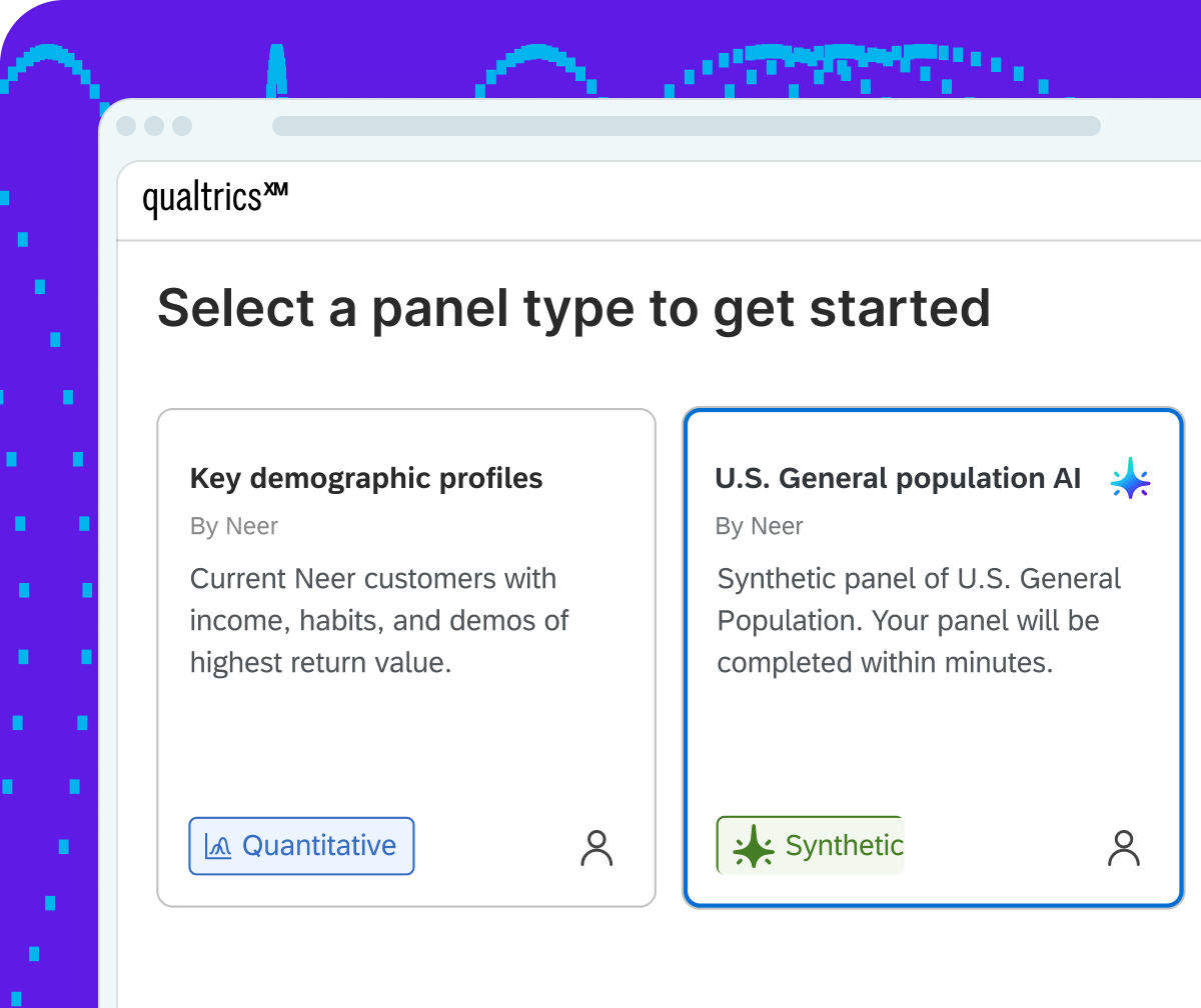 Auswahl eines synthetischen Panels