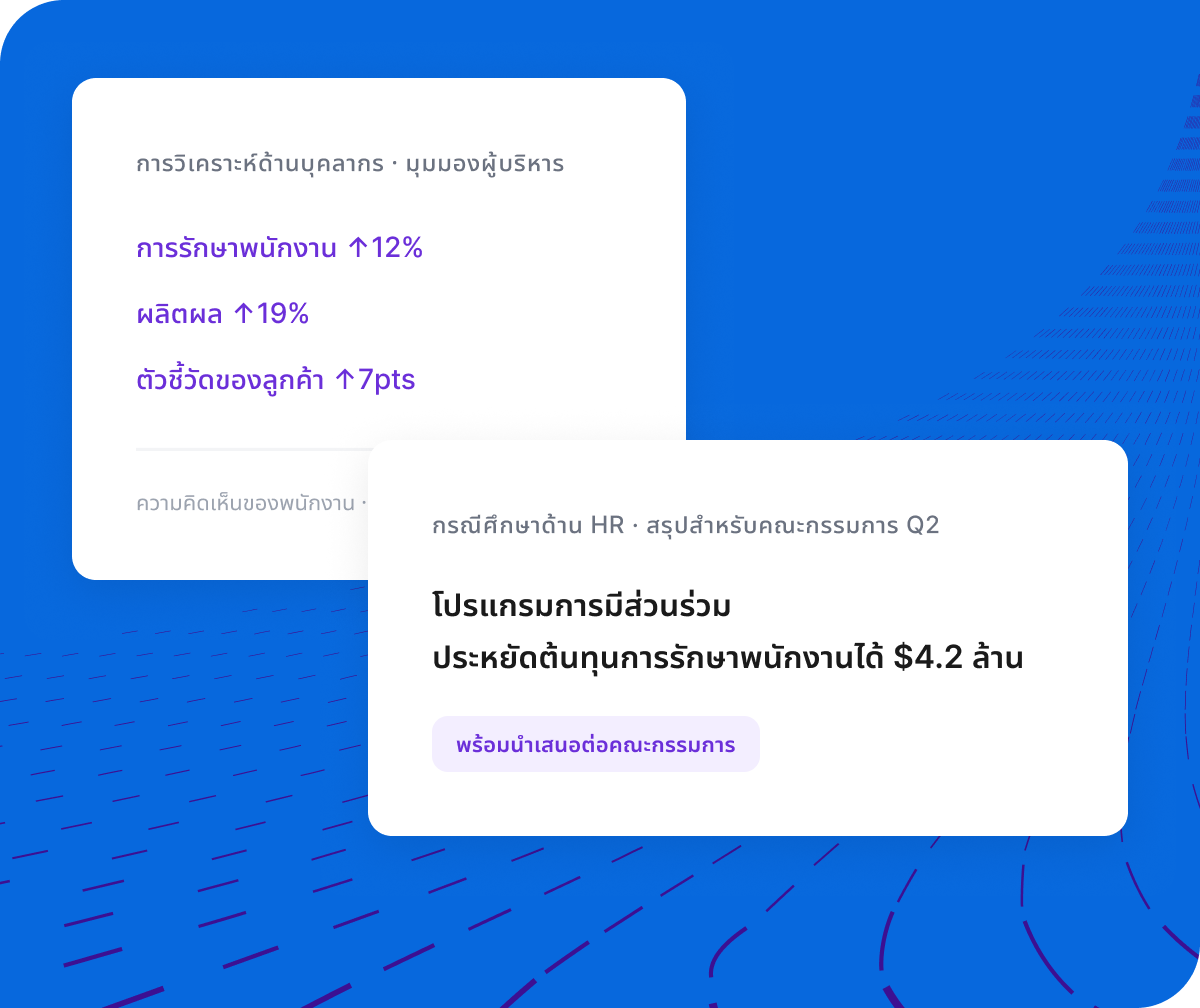 ข้อมูลเชิงลึกจาก 2,800 การตอบกลับแบบสำรวจสั้น ๆ: การเติบโตและการพัฒนาเป็นตัวขับเคลื่อนการมีส่วนร่วมอันดับ 1 มีความมั่นใจสูง สมดุลภาระงานต้องดำเนินการแก้ไข