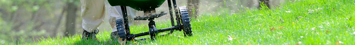 Lawn being taken care of.