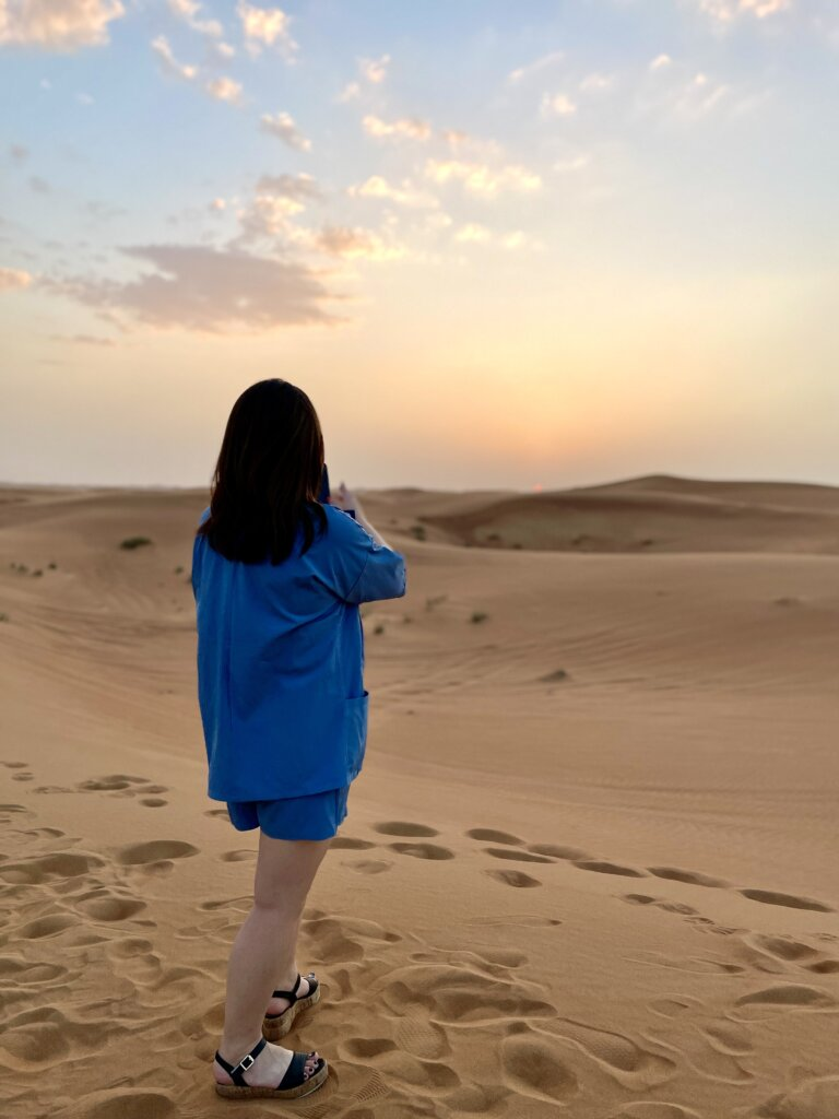 At the desert.