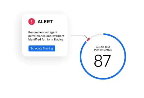 agent performance alert