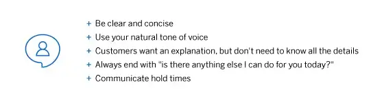 communicate clearly to customers