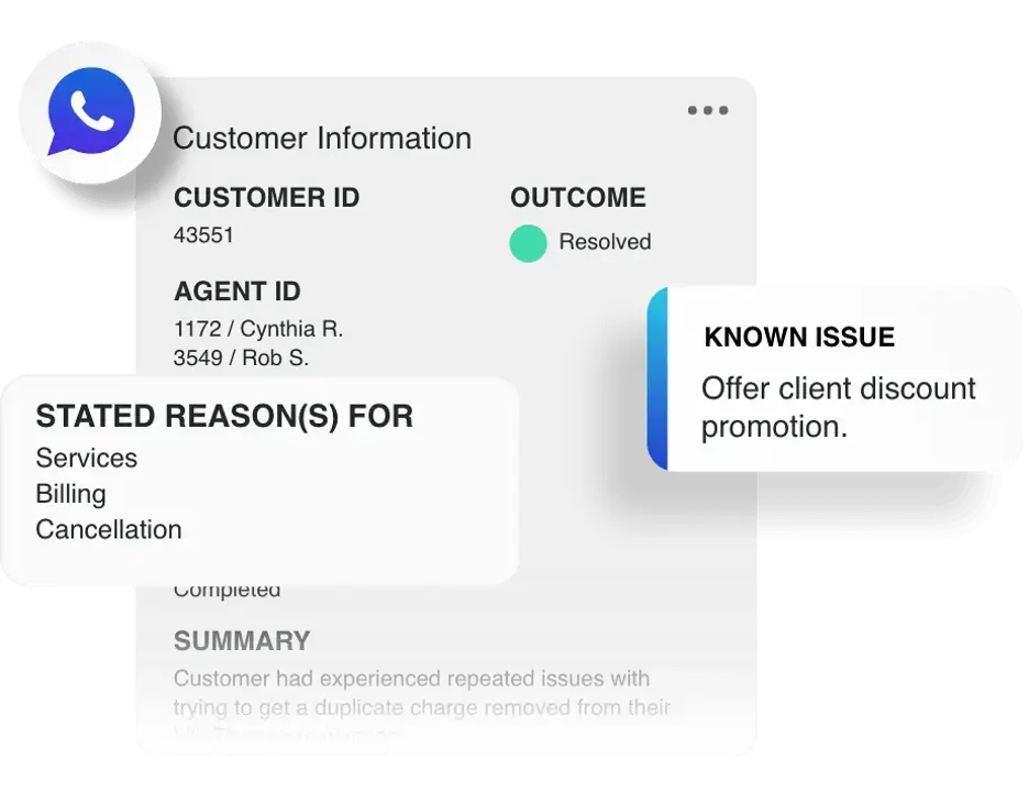 customer information summary