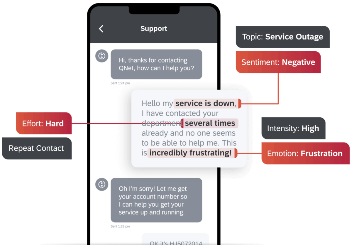 Conversation analytics with sentiment analysis in action