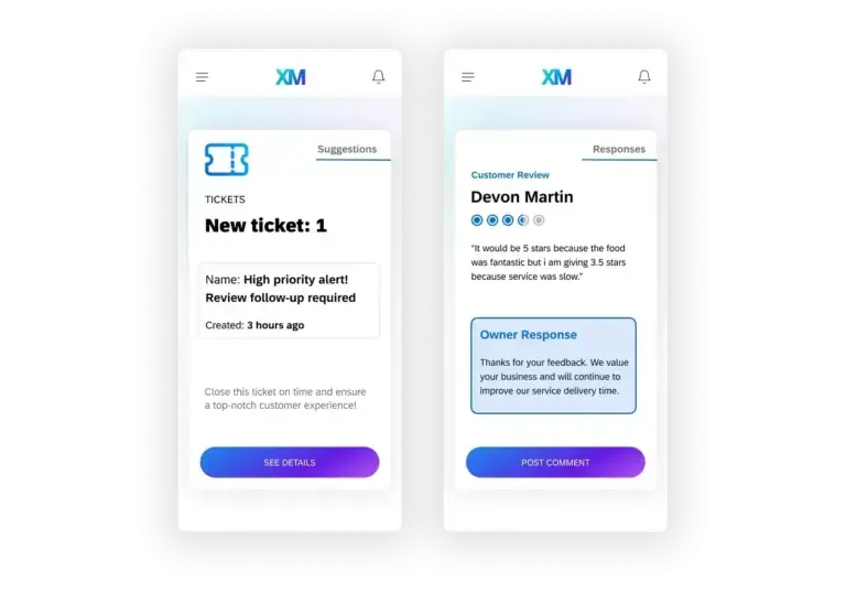 customer experience suggestion and response