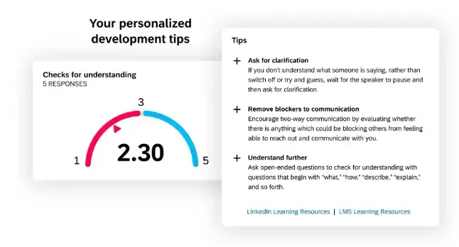 Personalized development tips