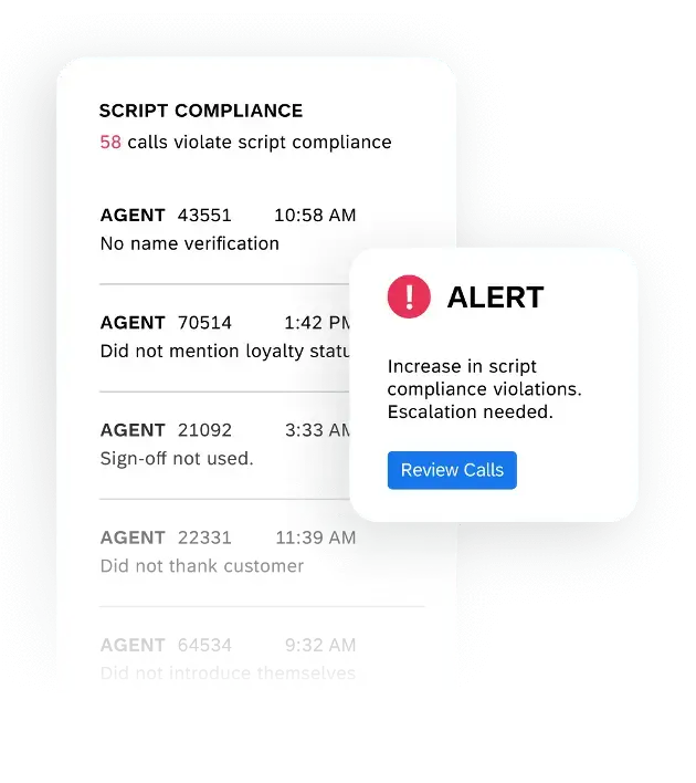 script compliance notification