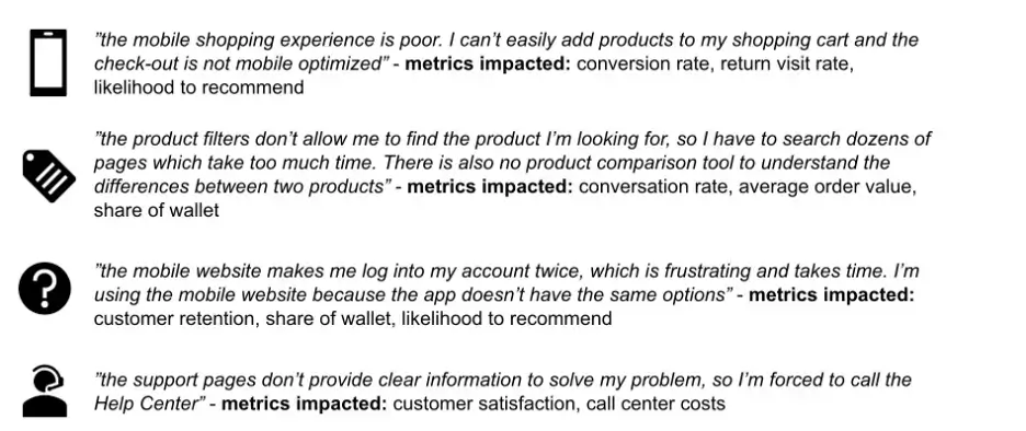 Website feedback exampes