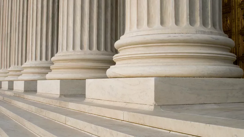 Image showing the marble columns of a government building