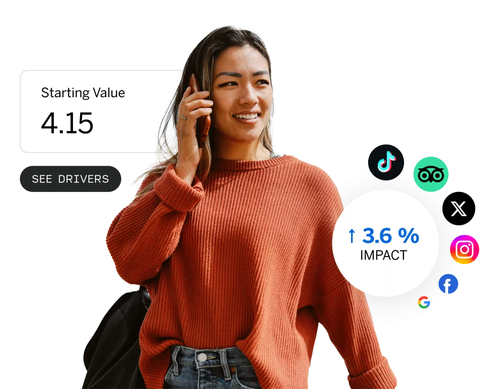 Eine Frau an ihrem Handy