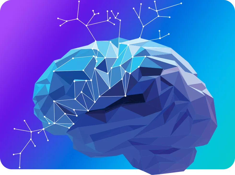 Gradient brain mockup