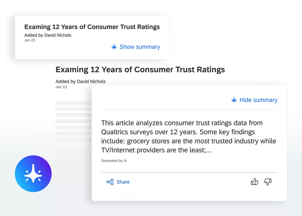 AI insights delivered by Qualtrics