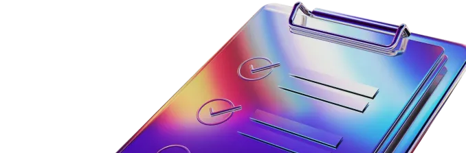 Image of AI generated notepad with chrome and rainbow coloring