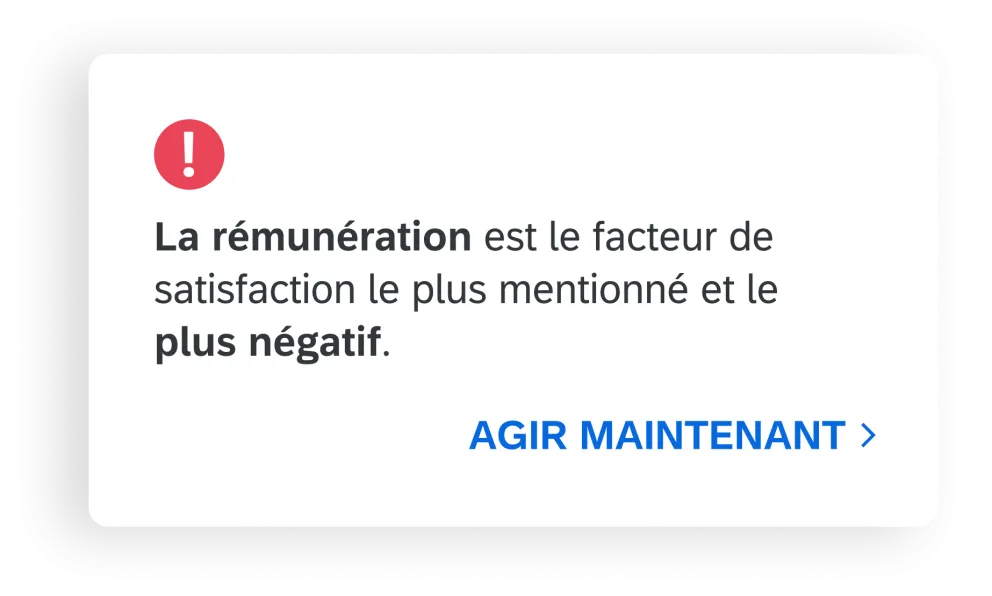 La rémunération est le facteur de satisfaction