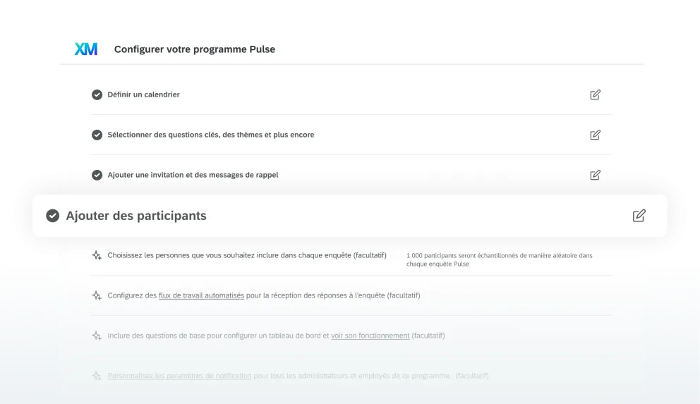 Configurer votre programme Pulse