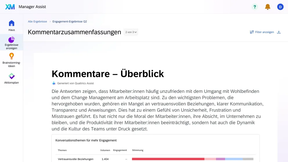 Kommentarzusammenfassungen