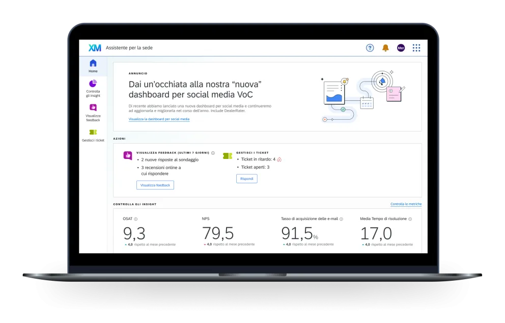 Feedback specifici per sede