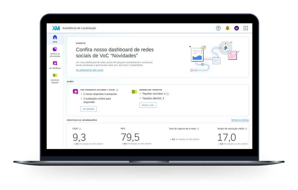 Feedback específico do local