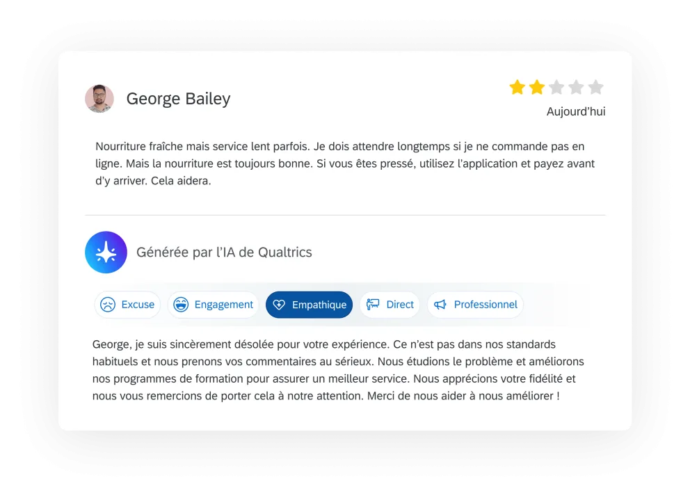 George Bailey's feedback