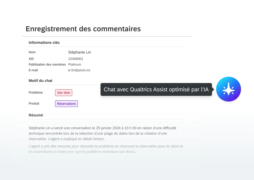 Enregistrement des commentaires