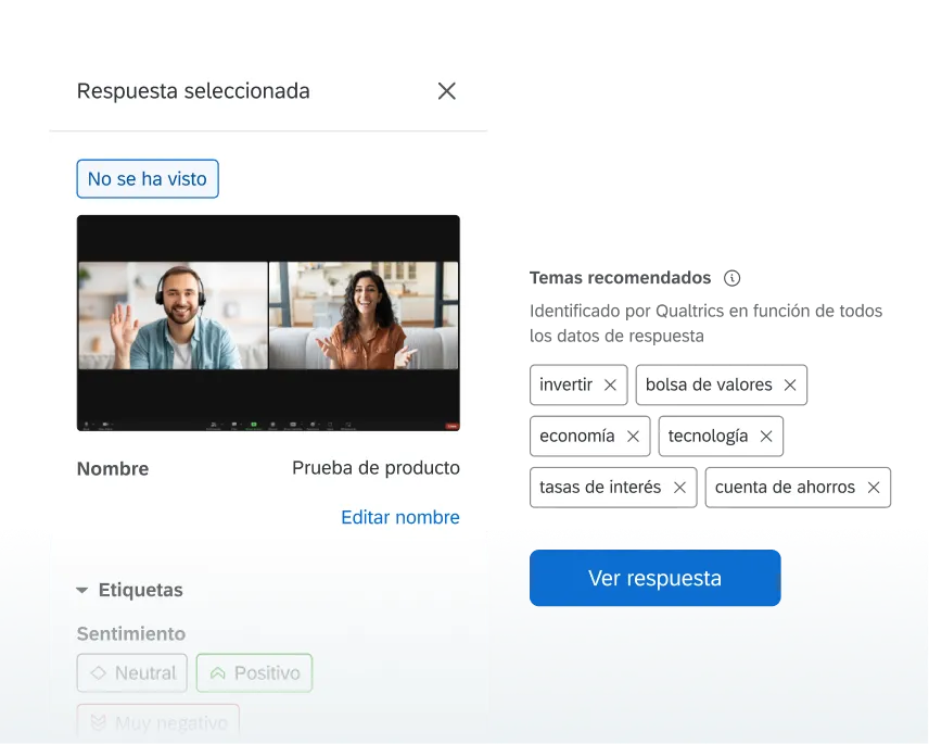 Opiniones en video y audio en tiempo real
