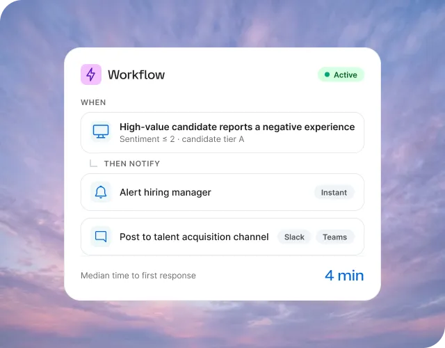 Candidate experience workflow