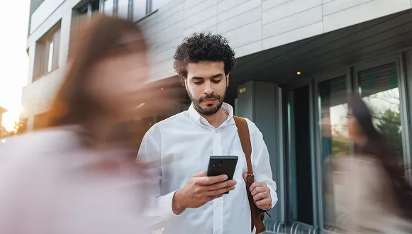 Talking through the phone