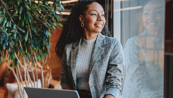 Looking through a window