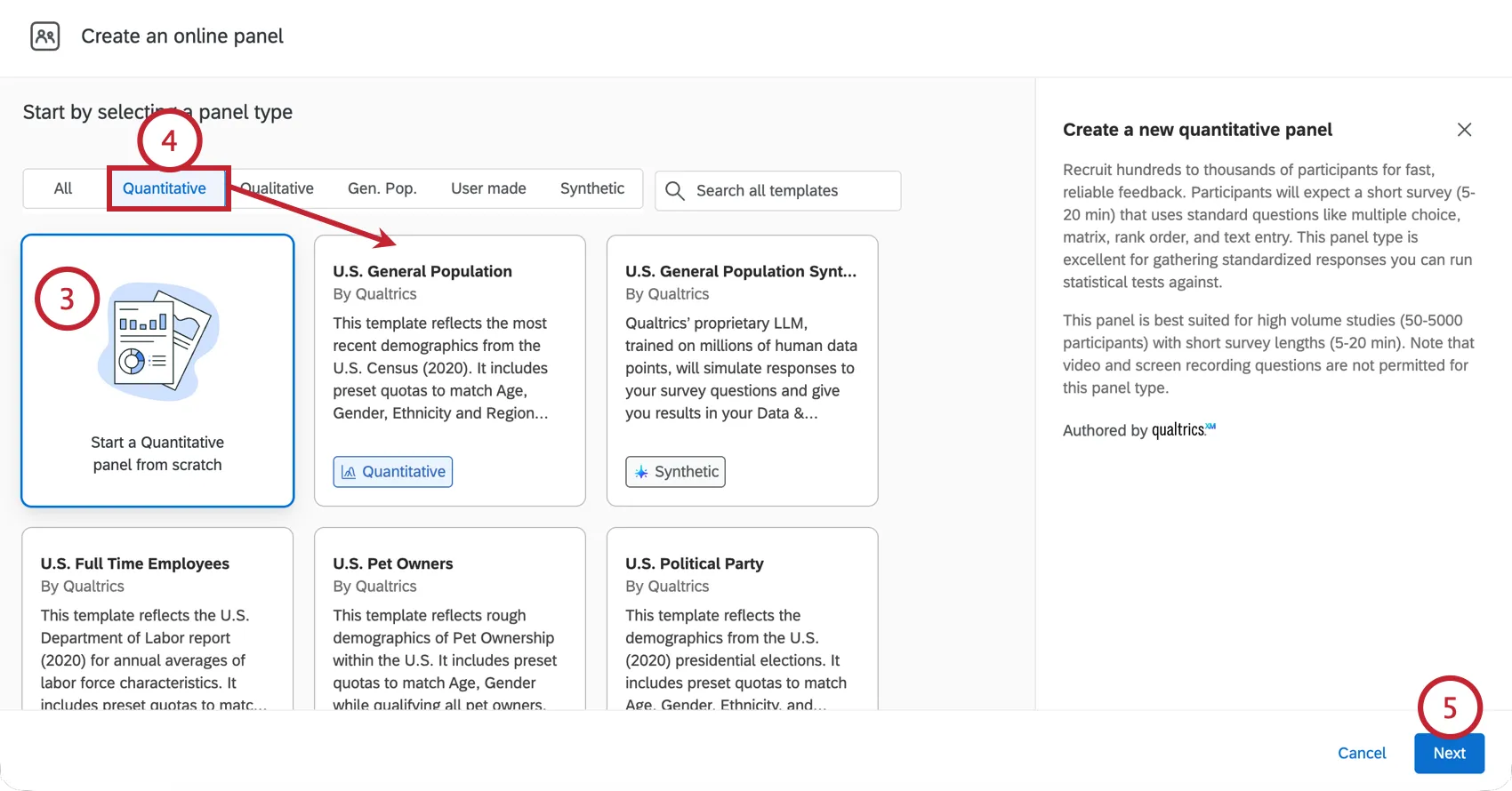 creating a quant panel from scratch