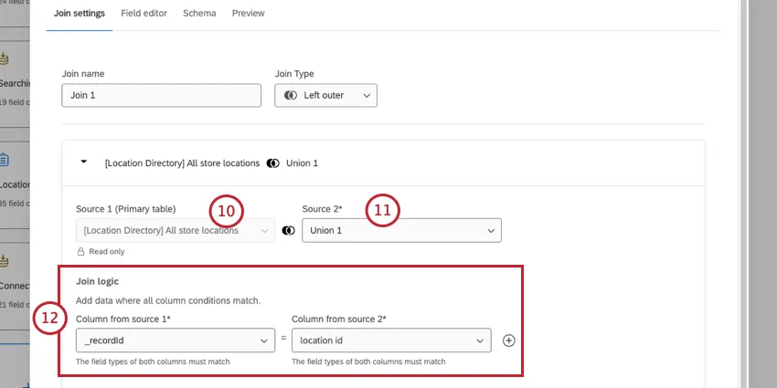location join as described in steps