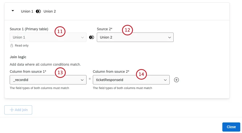 modal where a join is created between union 1 and union 2