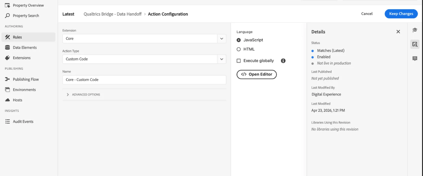 creating a new rule in adobe analytics