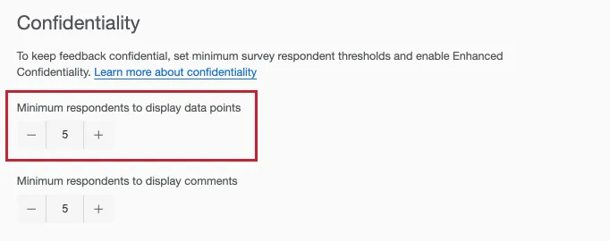 image of a response threshold in confidentiality settings