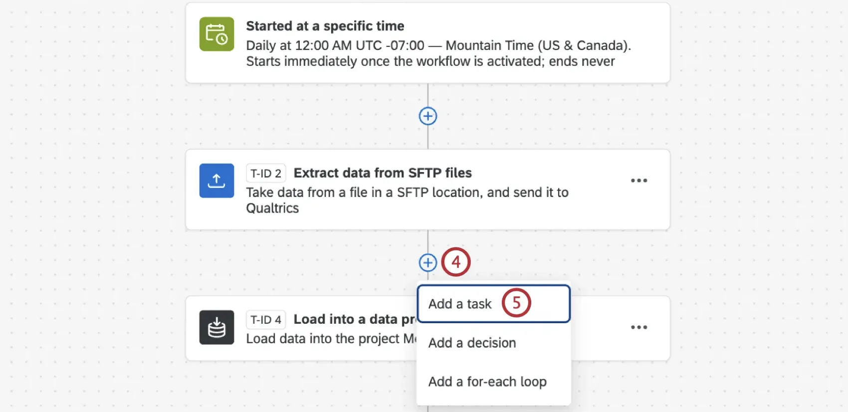 adding a task in between the extractor and loader tasks