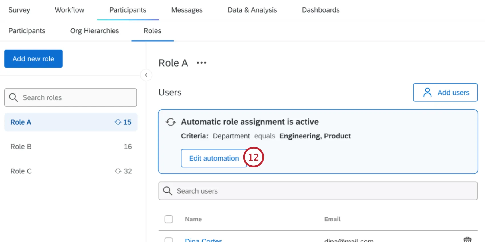 clicking edit automation